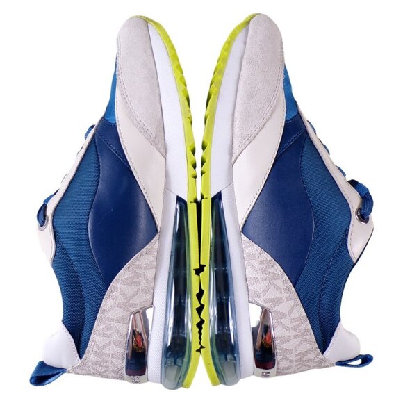 MK Michael Kors Allie Stride Extreme Mixed Media Trainers Blue Gray US 7M #555 - Picture 5 of 10